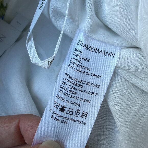 SOLD!!! Zimmermann Natura Frilled Tank + Tuck Shorts Set in Blue Garden Print - Picture 13 of 13